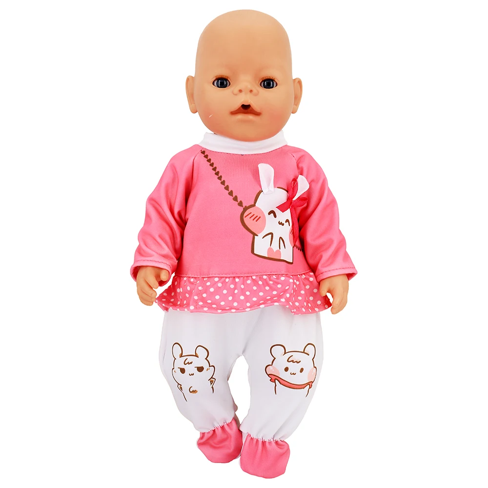 Doll Unicorn Cartoon Clothes for 17-18 Inch Doll 43cm Baby New Born Clothes 18 Inch Doll accessories Holiday And Birthday Gift
