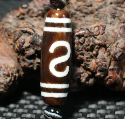 

Ultra Energy Tibetan Very Old Agate S Vein Money Hook As You Wish dZi Bead Amulet For Bracelet UF06 UPD30205n12