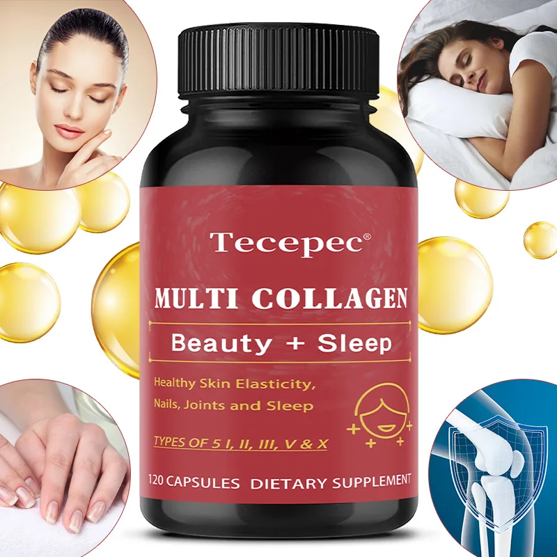 

Collagen Capsules for Hair, Skin and Nails, Beauty + Sleep, Collagen Supplement + Magnesium,Gluten Free