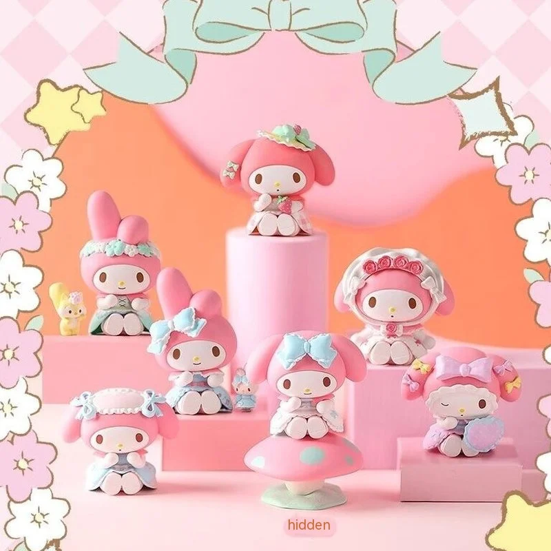 

Sanrio My Melody Tea Party Picnic Strawberries Surprise Blind Box Miniso Piece Melody Desktop Hand Do Gift Decoration Collection