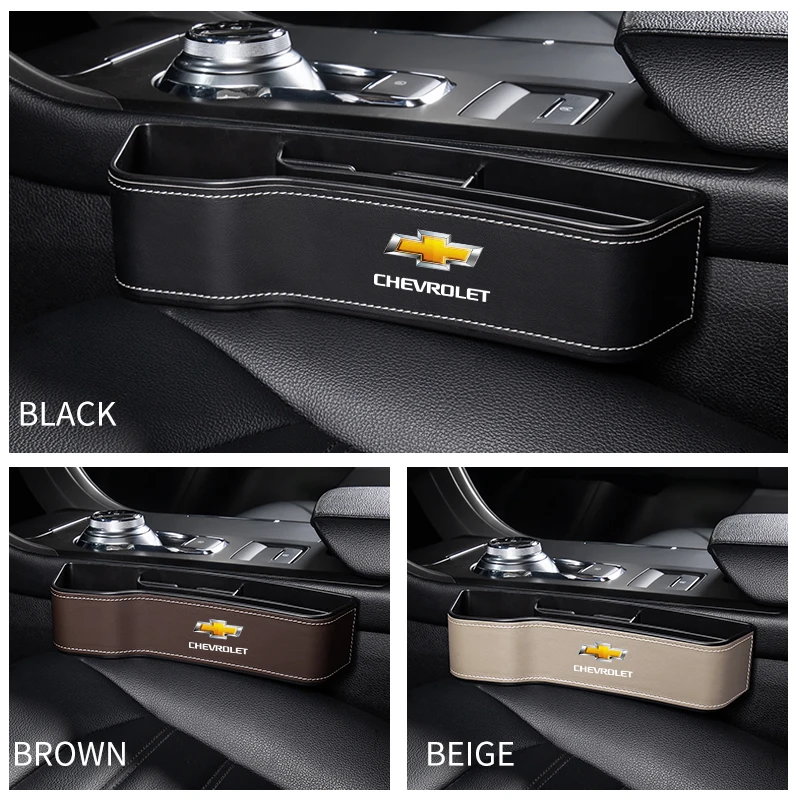 Multifunctional Car Seat Crevice Storage Box Seat Gap Slit Pocket Manager for Chevrolet Silverado Suburban Tahoe Terrain Acadia