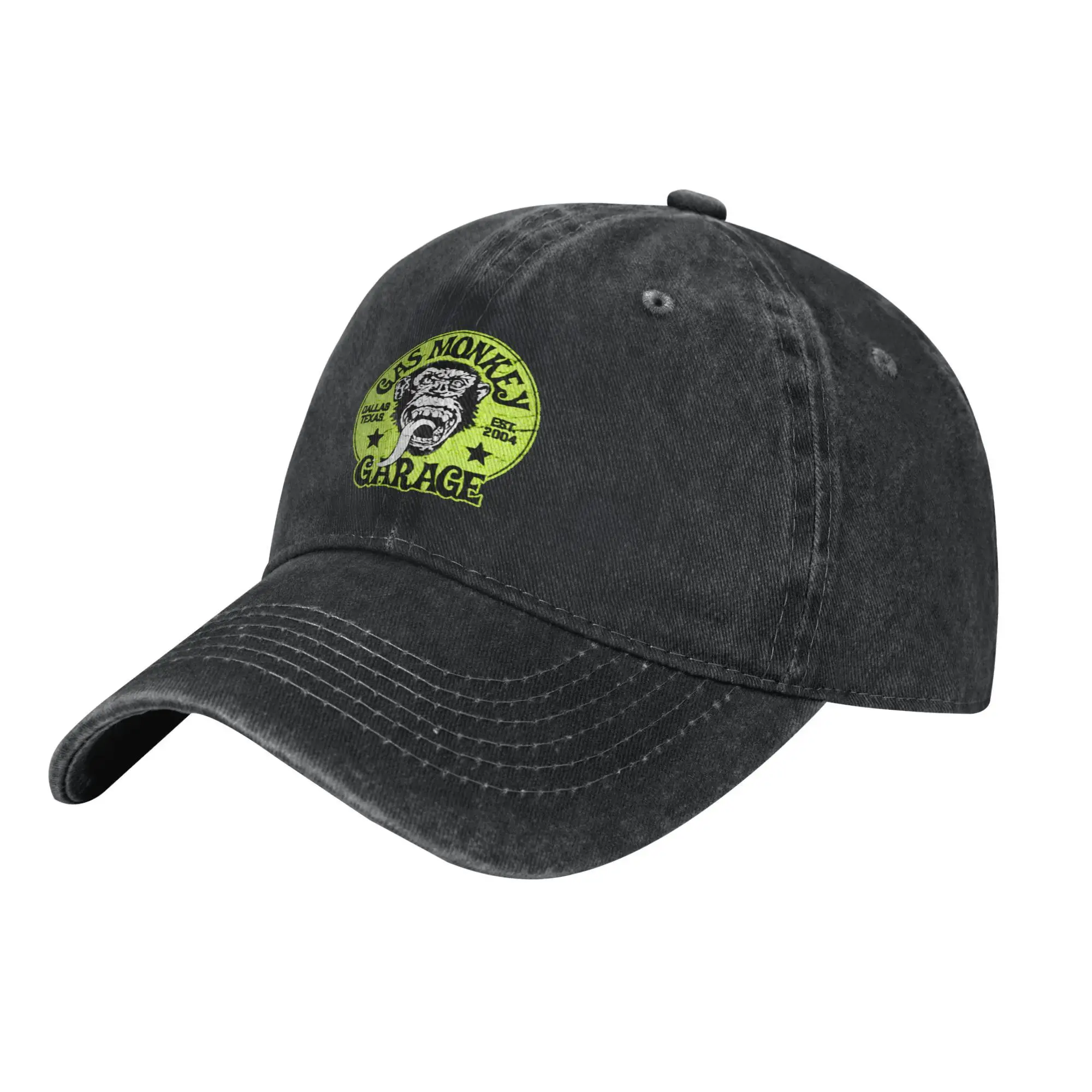 

Gas Monkeys Garage Baseball Cap Fashion Distressed Denim Snapback Cap Unisex Style Outdoor Activities Adjustable Hats Cap