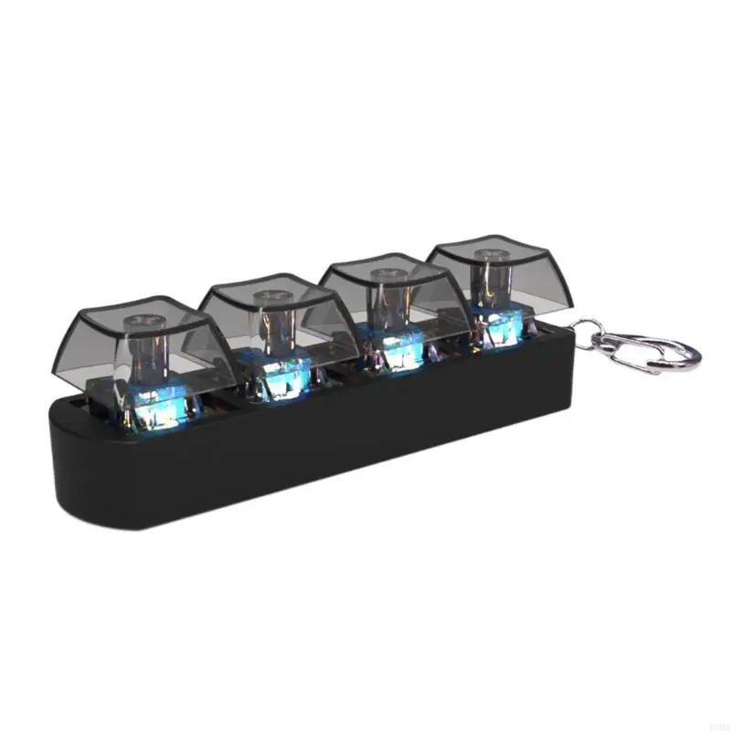 F3MA 1pc Tastiera a 4 tastie a 4 tasti Taster TEATO TEACH TESTER PER RILIENVIO DELLA STRESSI E PLAY SENSORIO ABS trasparente