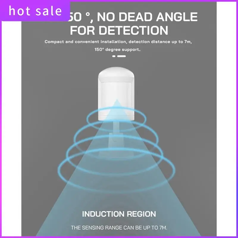 

1 Piece Mini Human Motion Sensor Infrared Light Sensor Detector With Alarm For Home Office