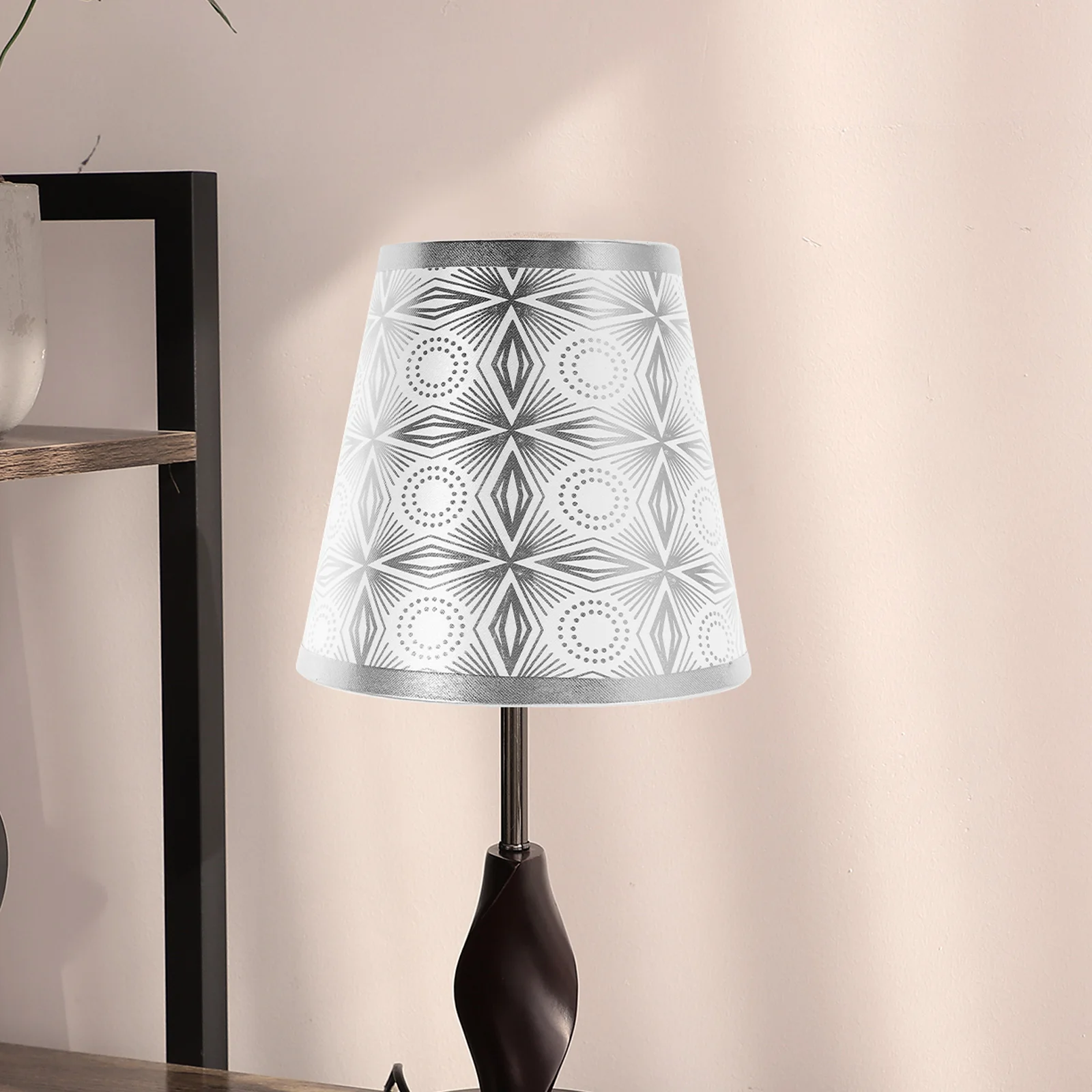 

Elegant Classic Lampshade PVC Fabric Durable Sturdy Office Desk Bedside Table Lighting AccessoriesVintage Lamp