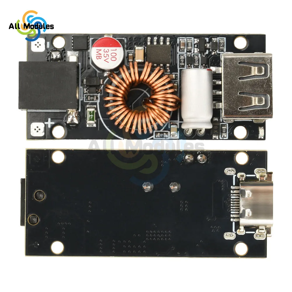 

PD65W Fast Charging Module Multi-Protocol Mobile Phone Fast Charging Board DC 7-35V to USB/Type-C Car Charger for Phones Laptops