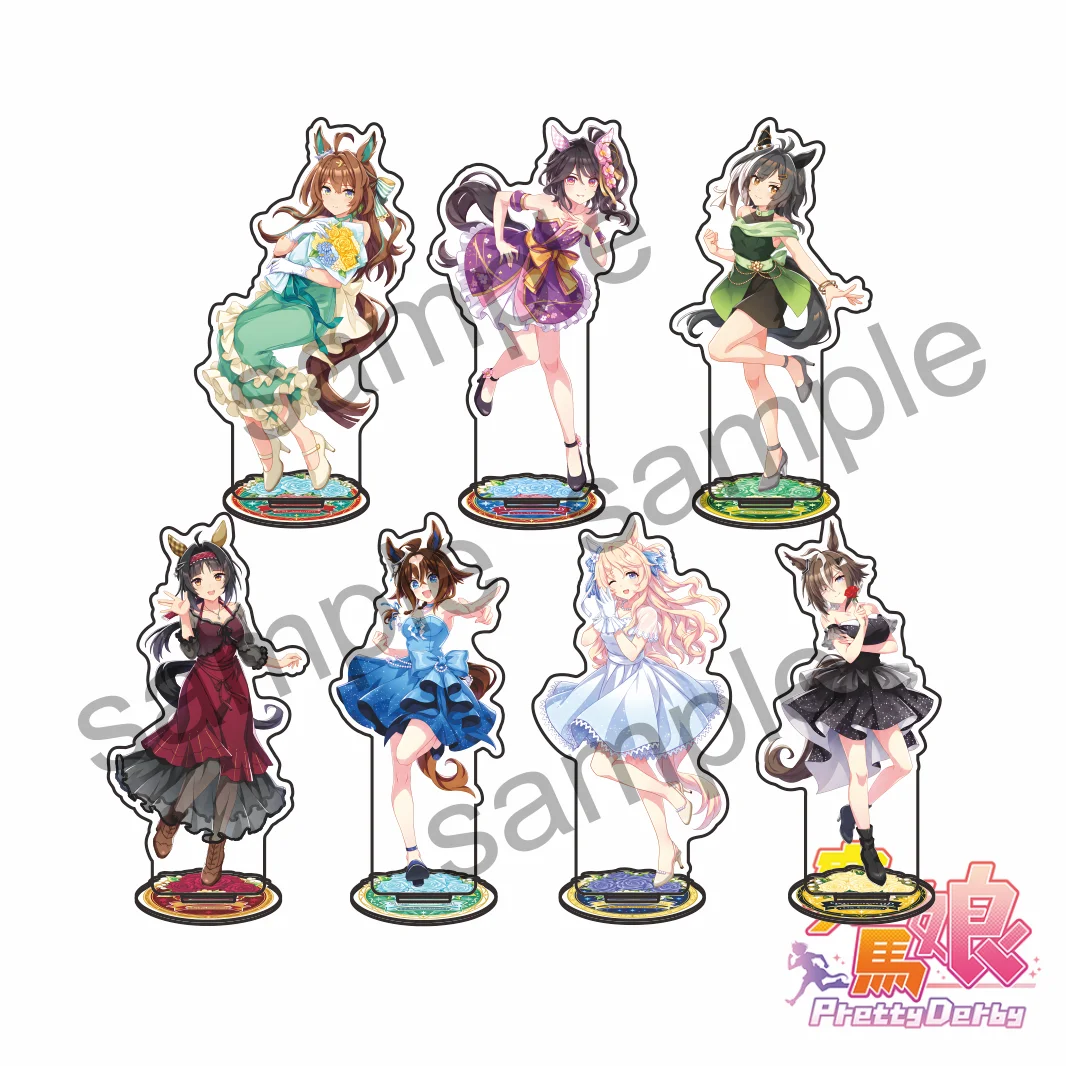 New Anime Uma Musume Pretty Derby Dress Collaboration Acrylic Stand Keychain Figure Plate Desk Decoration Ornament Gift for Fans