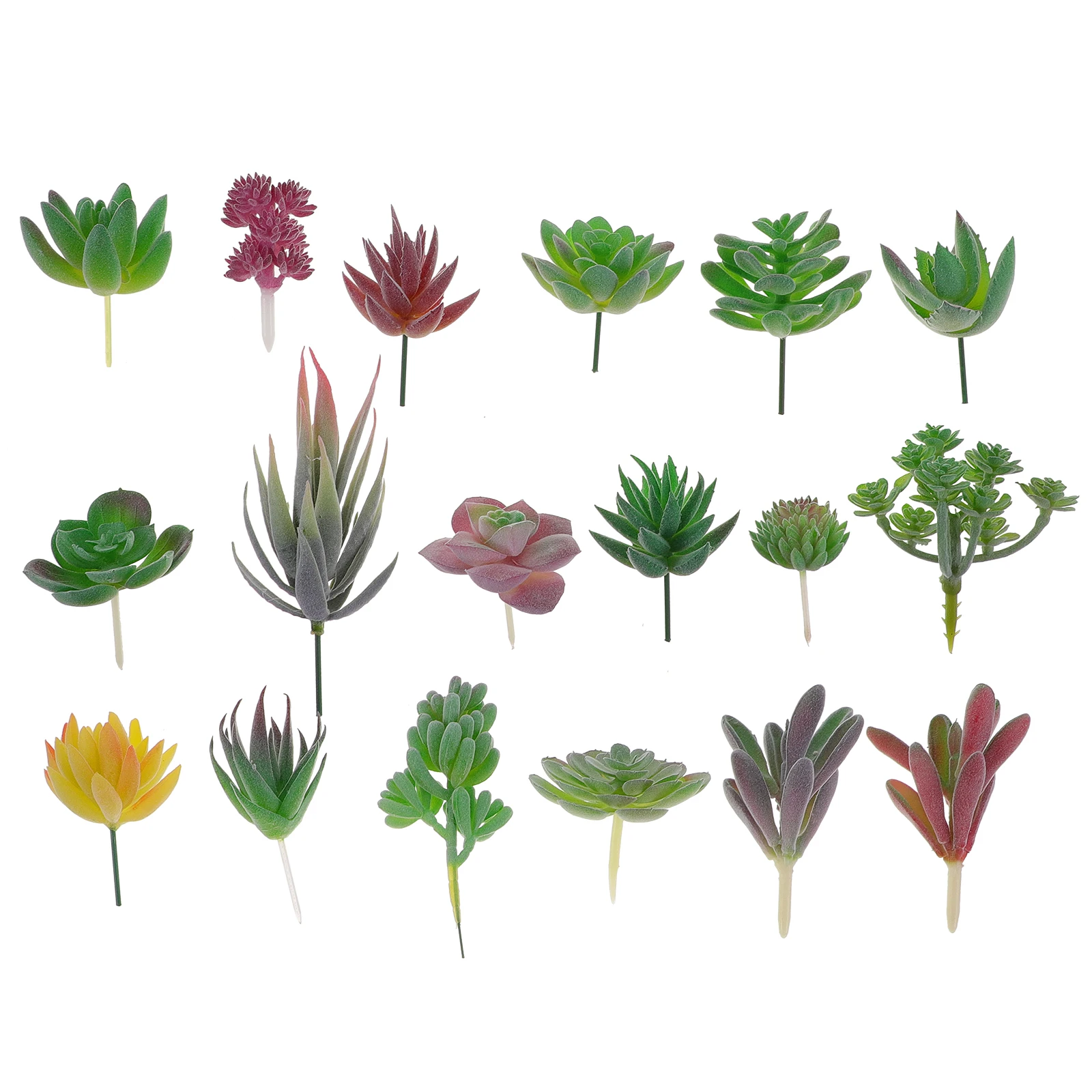 

18 Pcs Simulated Succulents Artificial Plants Small Imitation Diy Miniature Decorative Simulation
