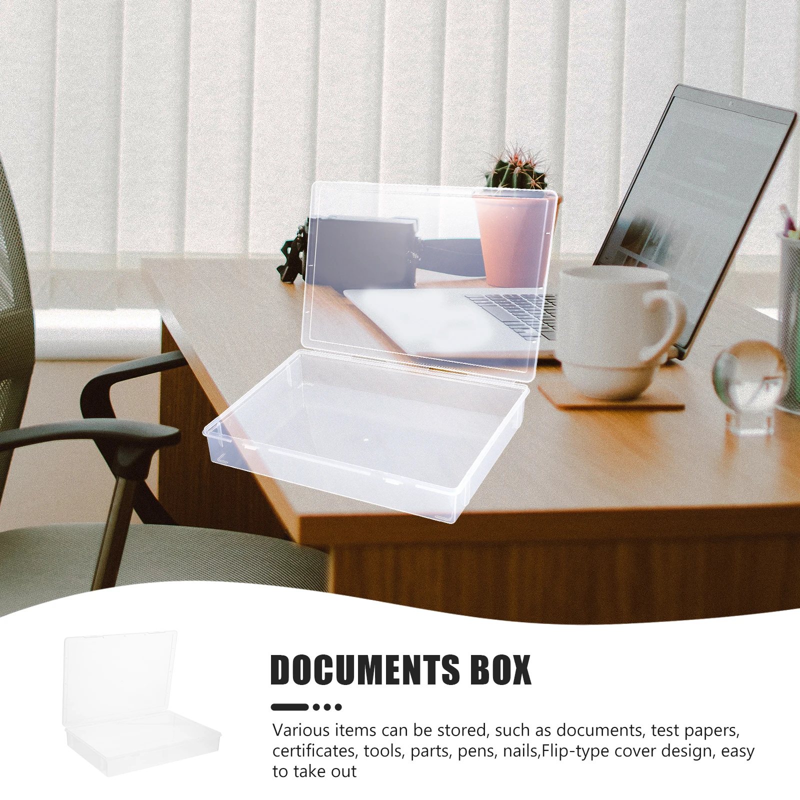 File Storage Box Document Organizer Containers Paper Desktop Folder Portable Holder Certificate Documents Box File Container