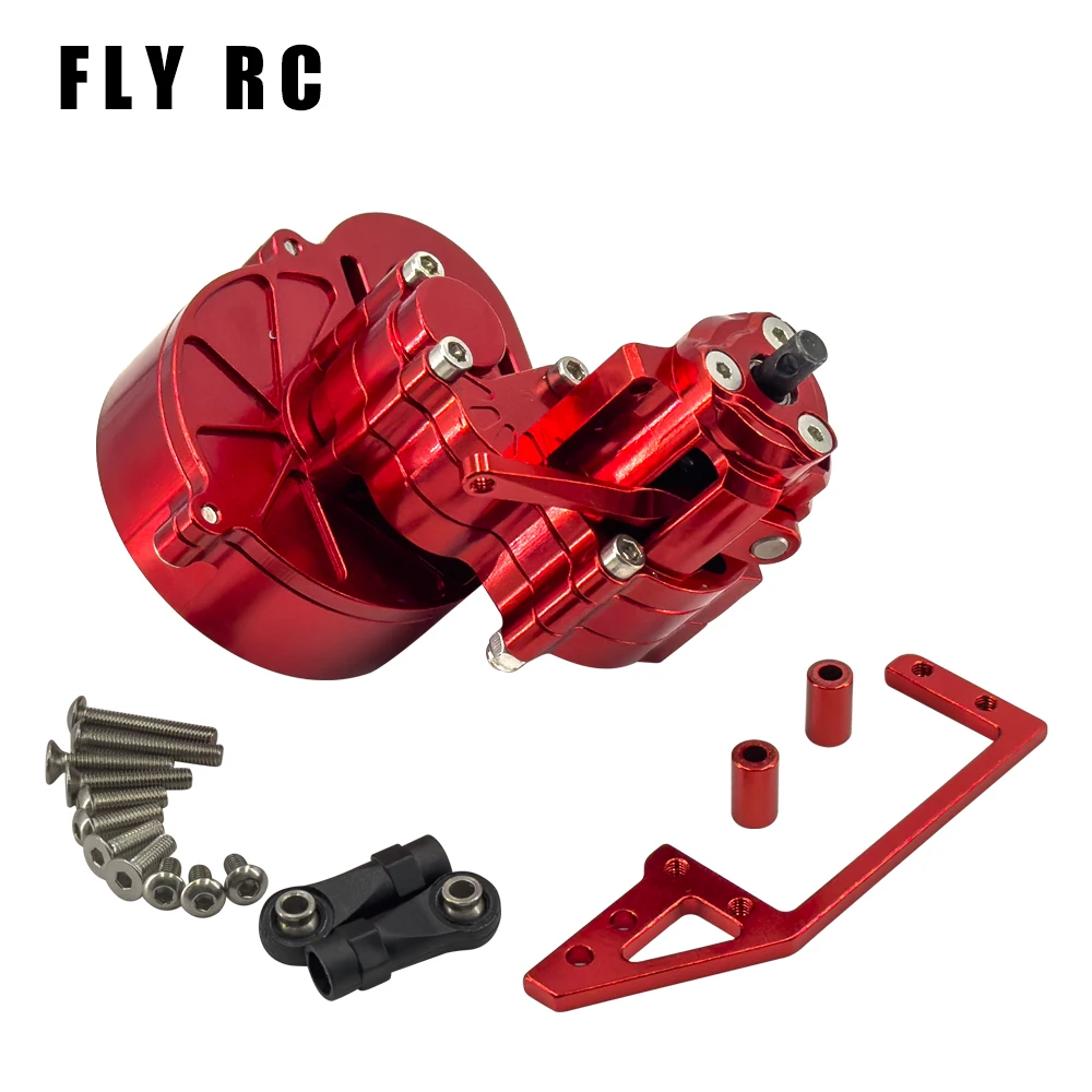 Metal Transmission Cutoff Gearbox Gear Box with Gear For 1/10 Accessories Axial Scx10 Scx10 ii 2 Upgrades Parts Rc Crawler Car