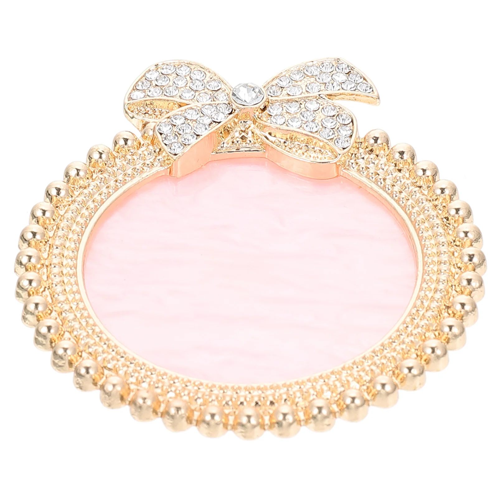 

Rhinestone Decorated Vintage Nail Art Paint Pallet Compact Manicure Pigment Mixing Plate Smooth Surface Color Display Board