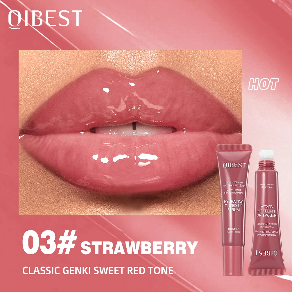 

QBIEST Moisturizing Lip Glaze Colored Lipstick Glass Makeup Crystal Lip Balm Lipgloss Jelly Lip Color Long Lasting Lip Cosmetics