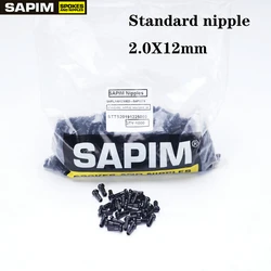 SAPIM Standard Brass BIack Spoke Nipple Bicycle spokes NIPPLES 14G 2.0X12MM