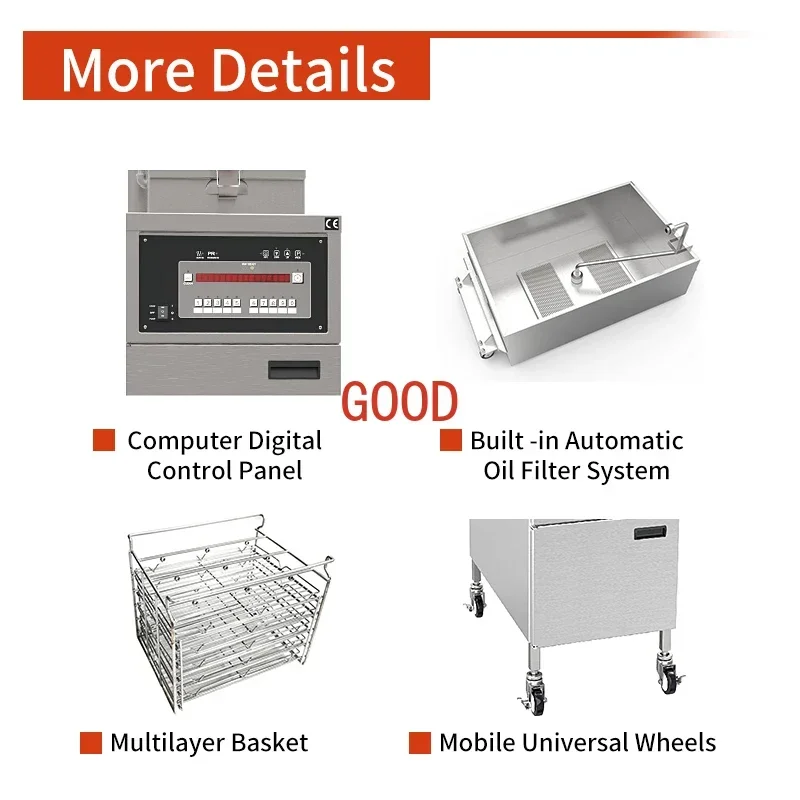 Chicken Express Broaster Fried Chicken High Pressure Fryer Machine Professional Fried Chicken Gas Pressure Fryer