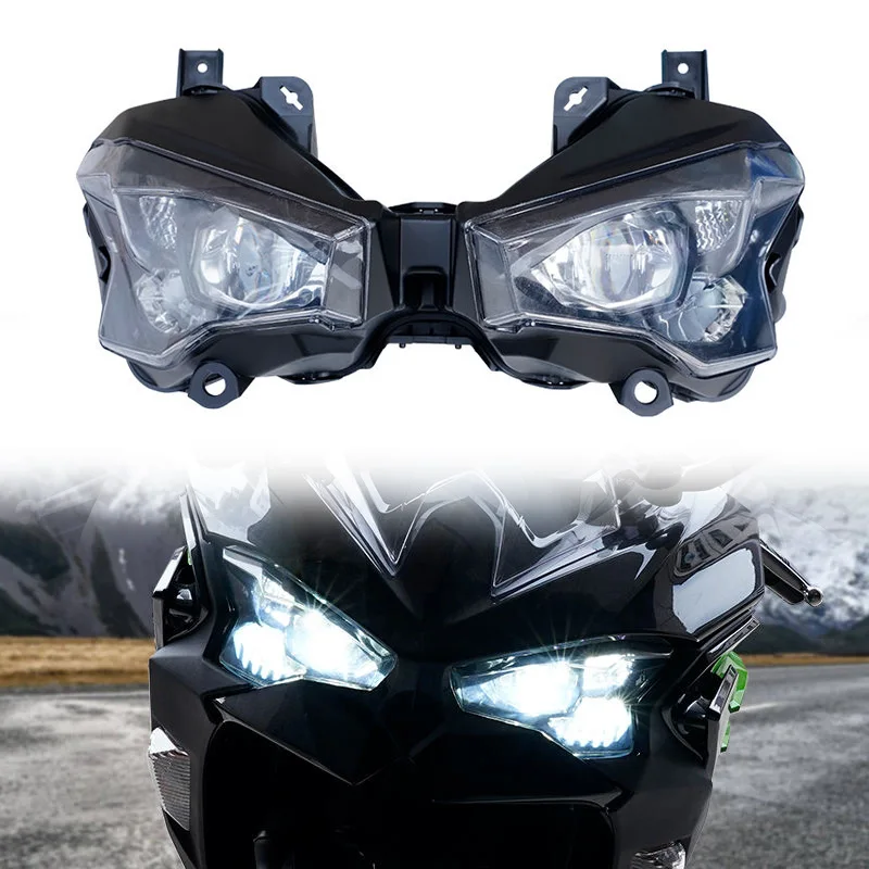 High Quality Motorcycle LED Headlight with High/Low Beam with DRL Lamp for Kawasaki Ninja500 2024 2025 LED Headlight Assembly
