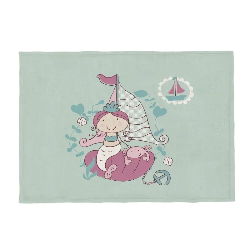 Cartoon Ocean Theme Placemat, Washable & Heat-Proof, Children's Kitchen & Dining Table Mat