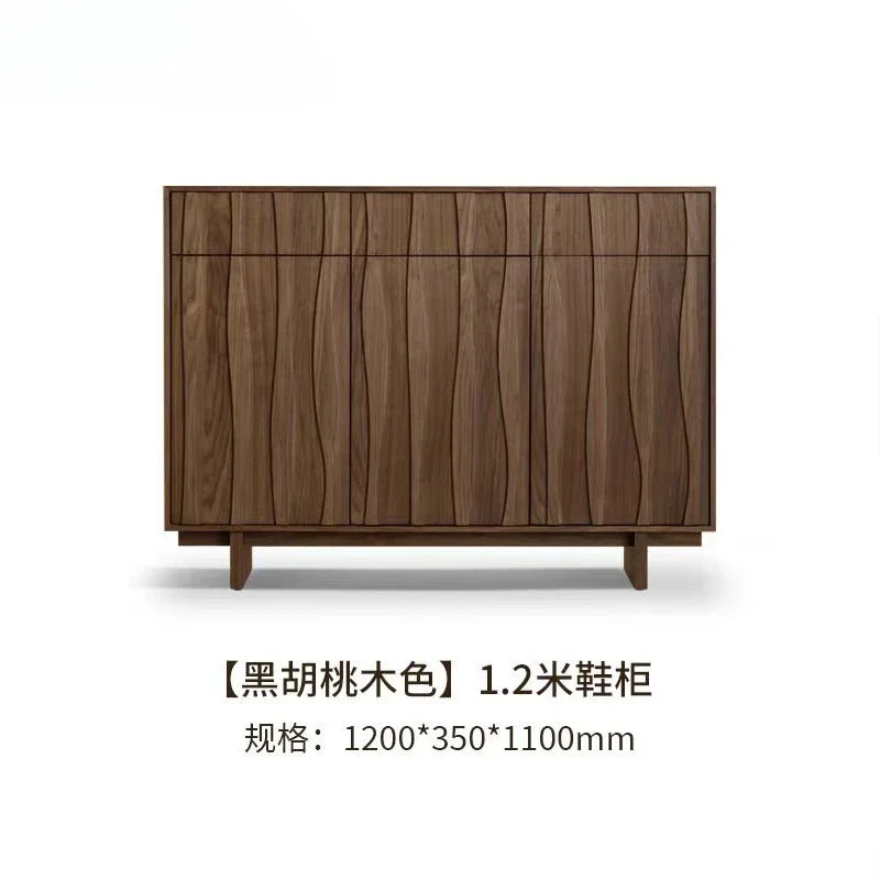 

ZQ настраиваемая мебель, североамериканский шкаф для обуви из черного ореха, скандинавский современный шкаф для хранения в маленькой квартире, дверь