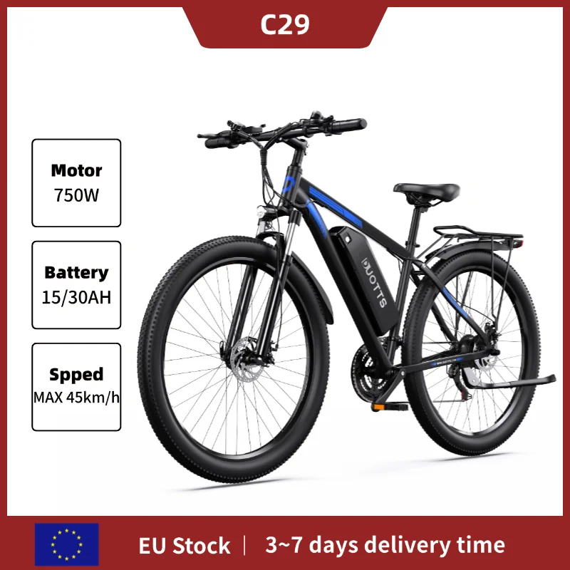 DUOTTS C29 vélo électrique 29 pouces pneus 750W e-bike 48V 15AH e-mountain Bike 21 vitesses 29 pouces pneu Ebike adulte vélo électrique DUOTTS C29 vélo électrique 29 pouces pneus 750W e-bike 48V 15AH e-mountain Bike 21 vitesses 29 pouces pneu Ebike adulte vélo électrique