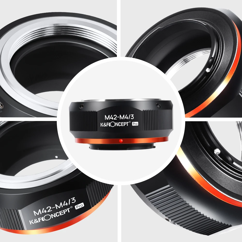 K&F Concept M42 to M4/3 Pro Lens Adapter M42 Screw Mount Lens to Micro 4/3 MFT G3 G7 GH2 OM-D BMPCC