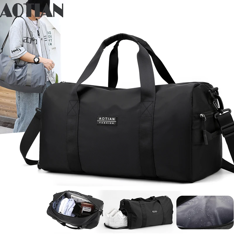 

AOTIAN brand Men's Shoulder Bag Large Man Crossbody Bag Outdoor Tote Sports Gym Bag Nylon Male Hand Luggage travel bag