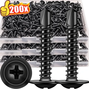Stainless Steel Self-Tapping Screws Phillips Truss Head Countersunk Self-Drilling Screws Metal High Strength Screw Fastener 1