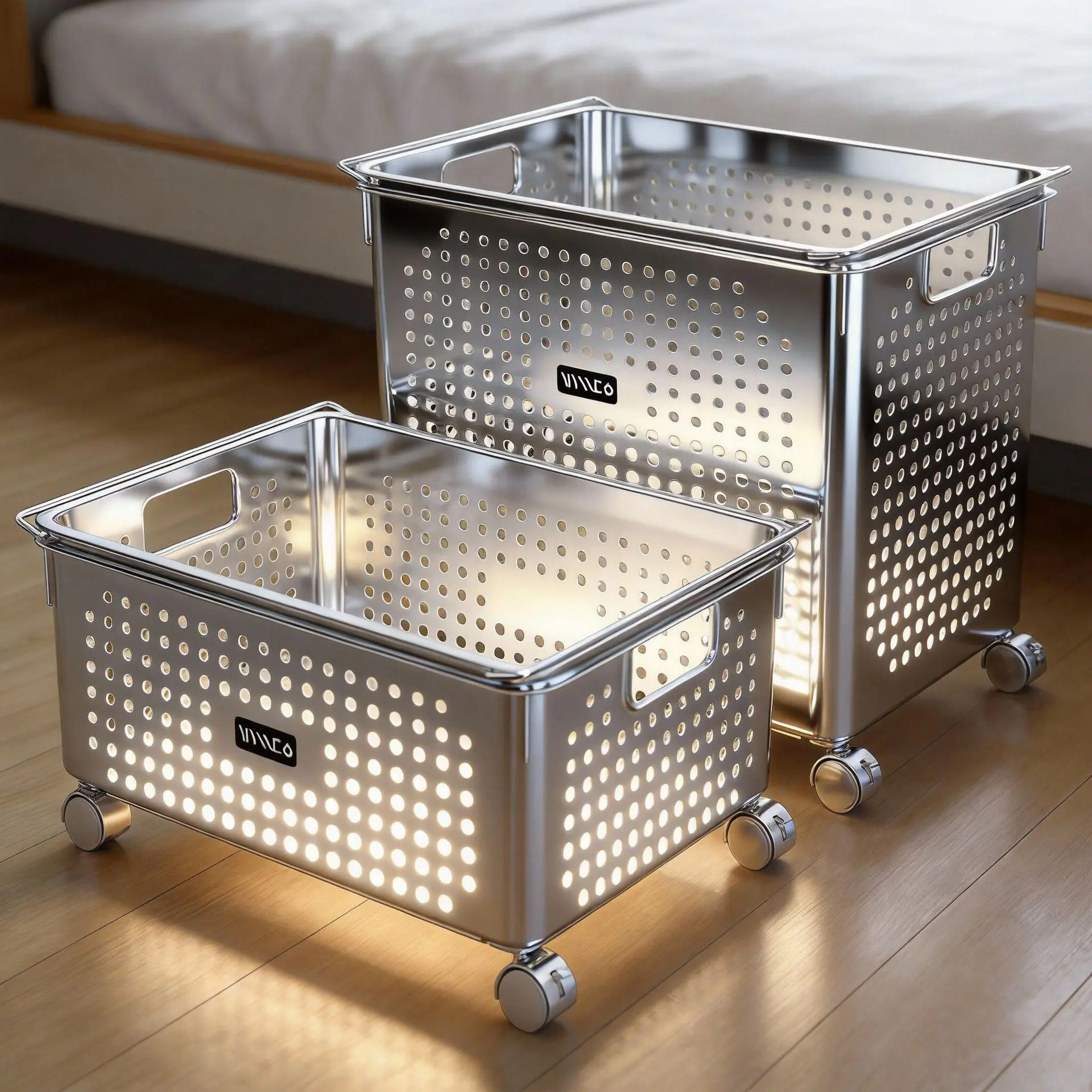 Rolling Laundry Hamper with Wheels, Large Capacity Storage Basket for Bathroom & Home