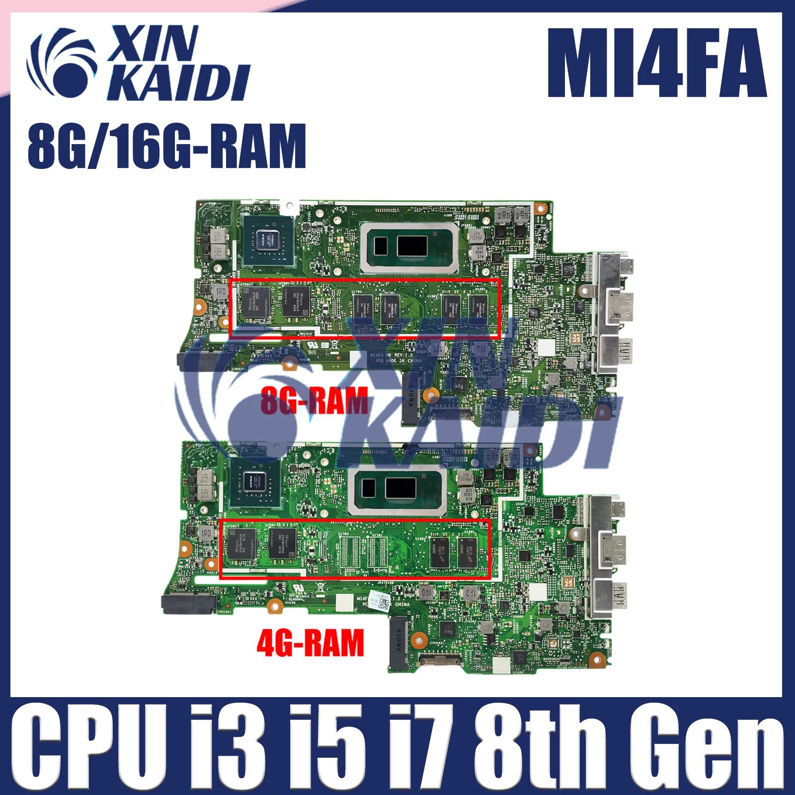 

MI4FA Mainboard For Acer Swift SF314-55 SF314-55G Laptop Motherboard With CPU i3 i5 i7 8th Gen 4G/8G-RAM MX150/V2G GPU