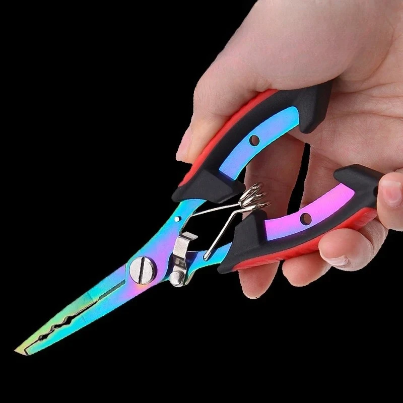 1Pc Portable Split Ring Opener Multi-functional Fishing Pliers Anti-Slip Stainless Steel Fishing Line Cutter Tied Hooks Pliers