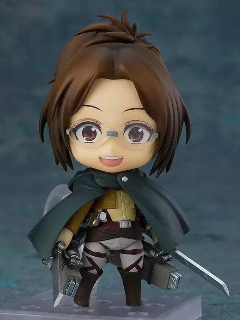 New 10CM Anime Attack on Titan Hange Zoe Q Version kawaii Joint replaceable Action Figures PVC Model Desk Decor Toy Gifts boxed