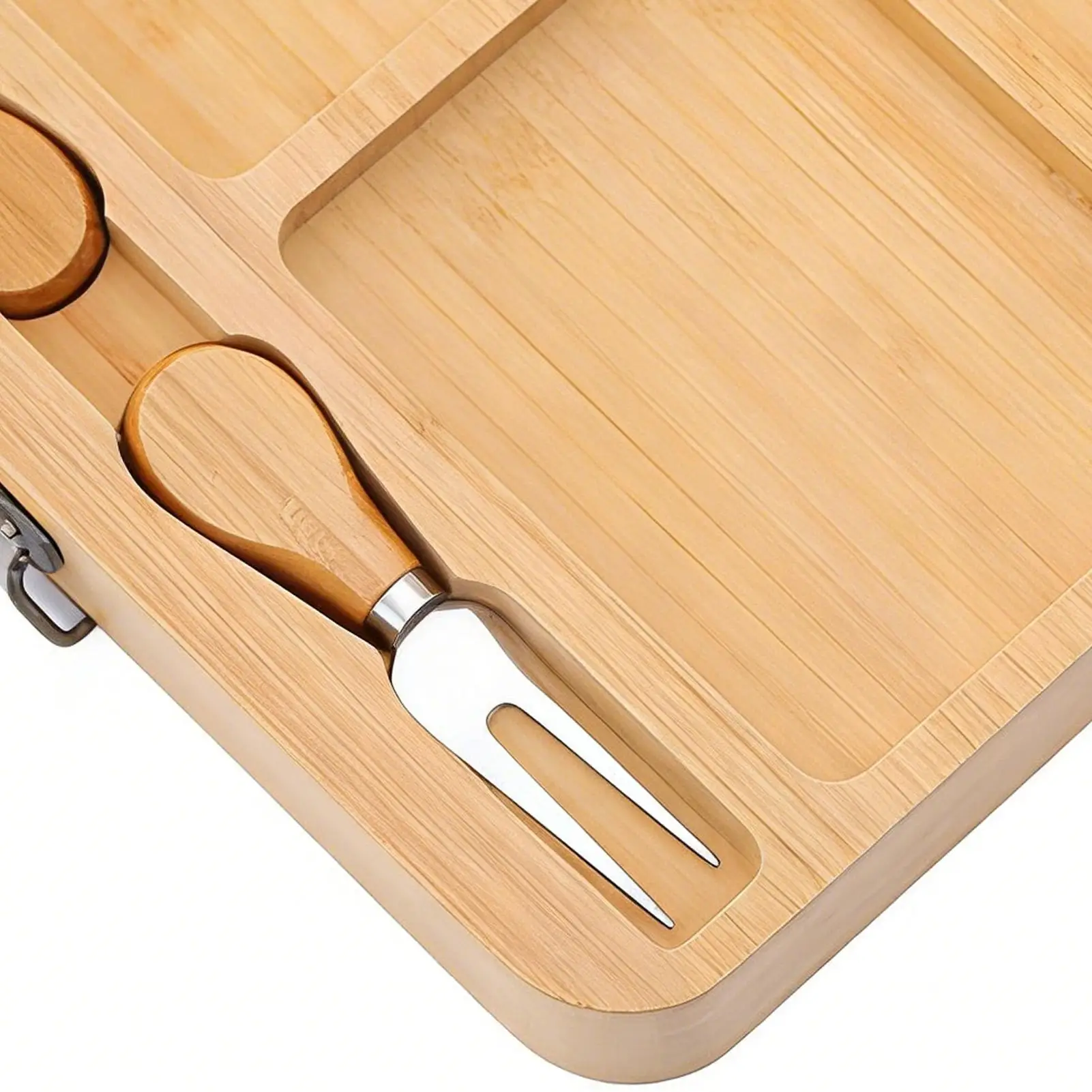 

Cheese Serving Board Multi-Compartment Foldable Meat Platter Meat Cheese Tray Platter For Indoor Table Fireplace Living Room