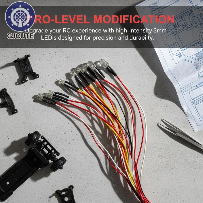 

10 LED Light For WPL D12 D42 1/10 RC Car Upgrade Parts Decoration Accessories Realistic Remote Control Car Modification