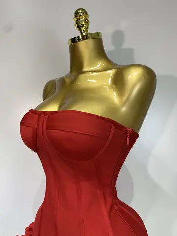 Sexig Axelbandslös Rygglös Blommig Utsmyckad Mini Bandageklänning Bodycon Kändisfest Cocktail Kvällsfest Klubbklänningar 10 best sales retrofete-klänning - №5