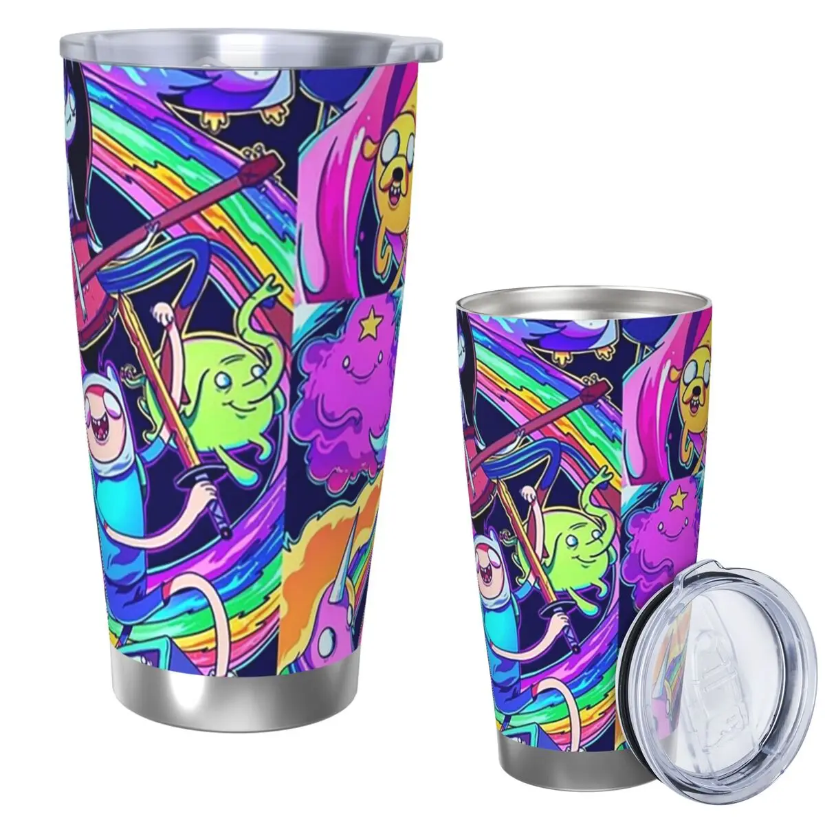 

Adventure Time! Stainless Steel Tumbler Vacuum Insulated Mug Thermal Cold Cups Straws With Lid 20oz