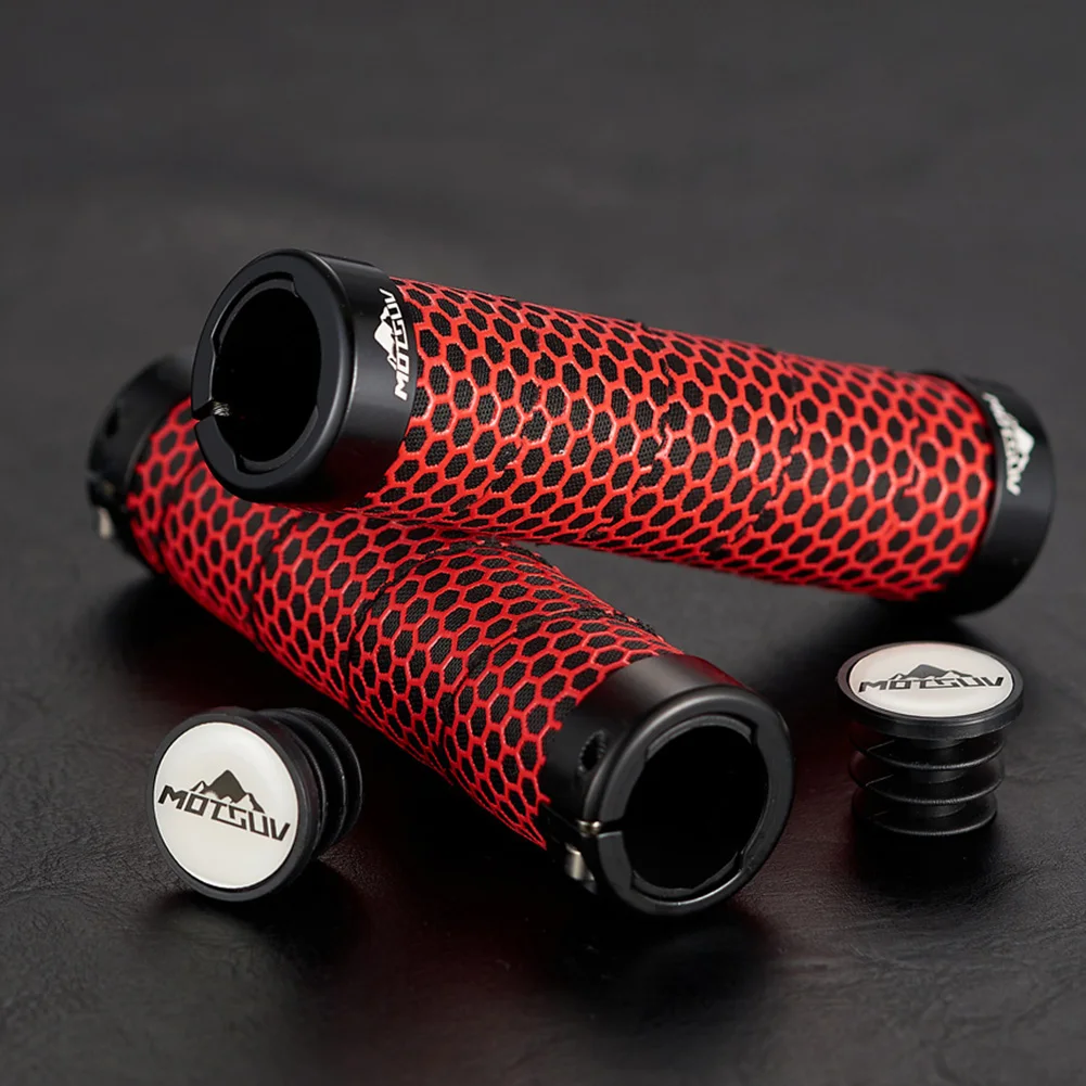 Bilateral Lock Grip Premium Bilateral Locking Bicycle Grip Ergonomic PU EVA Grip with Double Aluminum Alloy Lock Rings