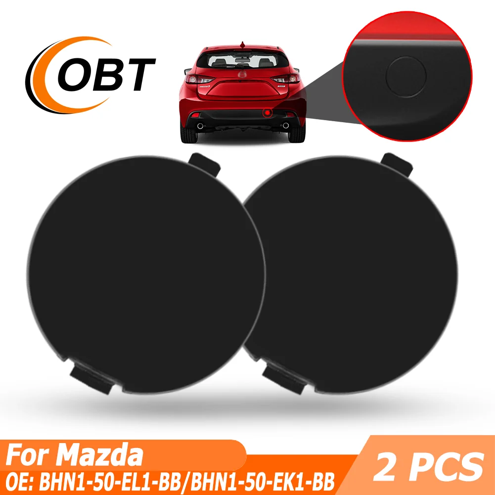 

CASHCOW 2x For Mazda 3 Axela BM BN 2014 – 2018 Car Bumper R&L Rear Tow Cover Cap Trailer BHN1-50-EK1-BB BHN1-50-EL1-BB 14 15 1