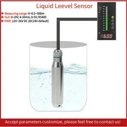 Upgrated Liquid Oil Water Level Sensor Probe Transmitter Smart Controller 4-20MA Output Liquid Level Meter