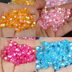 500 Pcs 6/8/10mm Dazzling Transparent Acrylic String of Beads Horn Pearl For Fashion Jewelry/DIY/Beads Bags Design