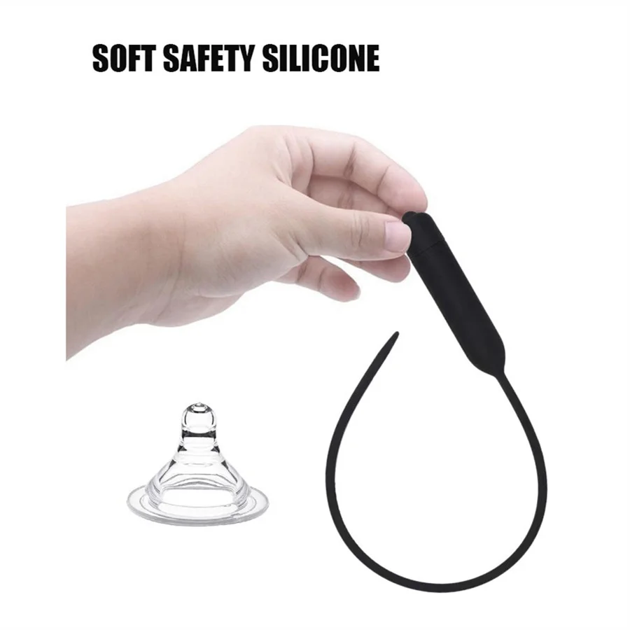 Silicone Penis Plug Vibration Horse Eye Wand Urethral Catheter Dilator Vibrator Penis Massage Urethral Plug Sex Toys For Men