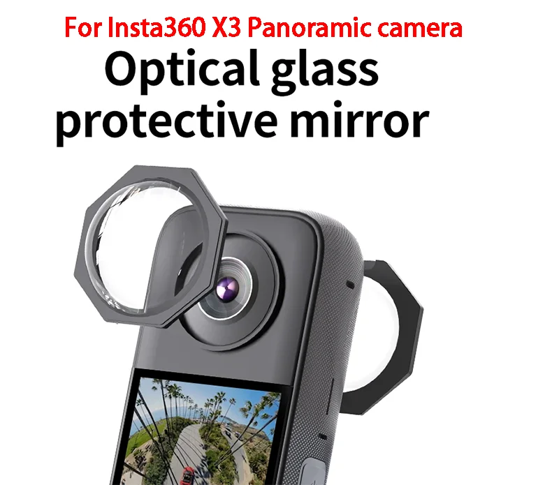 

For Insta360 X3 Upgraded Lens Guards Lens Protector for Insta 360 X3 Anti-scratch Tempered Glass Sticky Guard