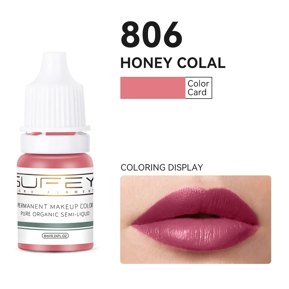 8ml Lippen tönung Microb lading Tinte für PMU-Maschinen Permanent Make-up Augenbrauen Pigment Tattoo Tinten Nano Art liefert