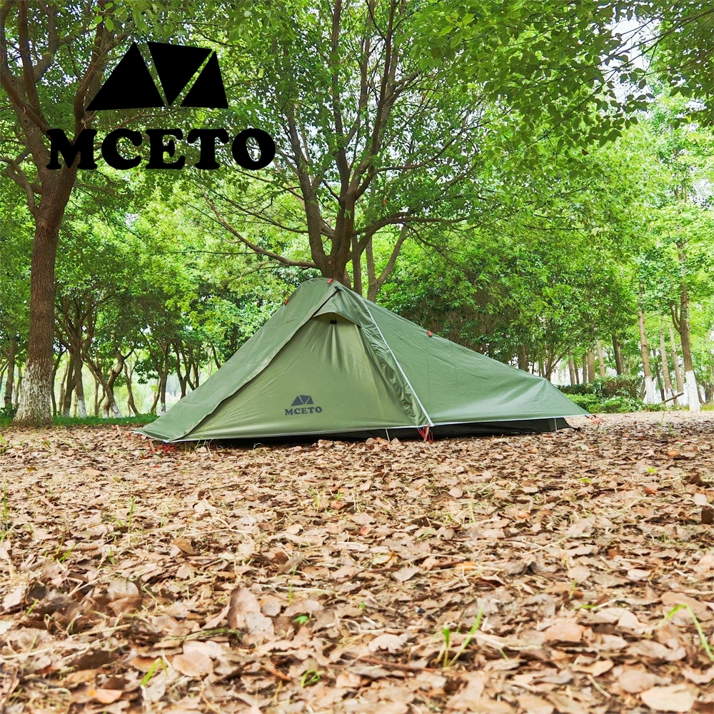 MCETO Backpacking Tent 2 Person Ultralight Tunnel Hiking Camping Double Layer Polyester Canopy image 4