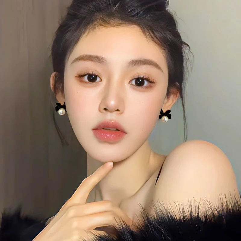 女性のための花の弓のイヤリング,ベルベットの弓が付いたファッショナブルなジュエリー,ロマンチック,柔らかく,エレガント,気質のある,誕生日プレゼント