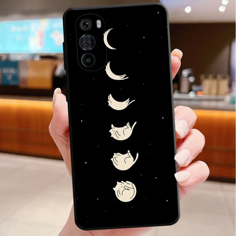 

Phone Case For Motorola Edge 50 40 Pro 60 50 40 30 Ultra Neo Fusion Moto G Play G Stylus G Power G Cartoon Black Cats