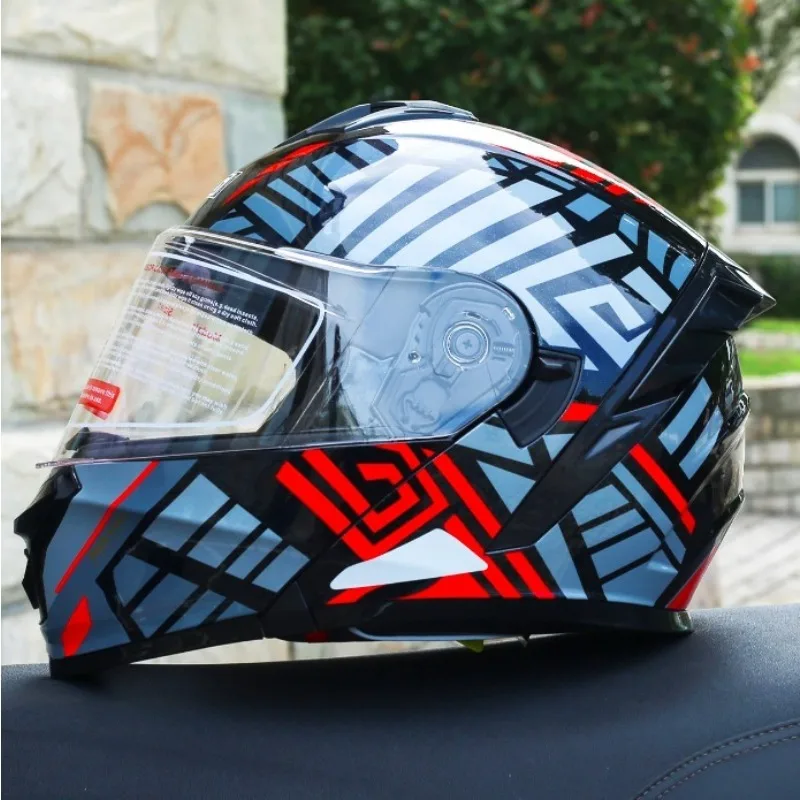 DOT Certification Full Face Motorcycle Helmets Custom Factory Design with Comfortable ABS Lining Cycling Helmet Capacetes Moto