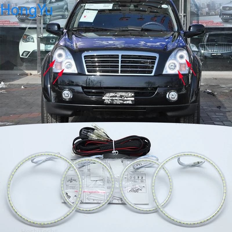 

Excellent Angel Eyes Ultra Bright Smd Led Angel Eyes Kit for Ssangyong Rexton 2006 2007 2008 2009 2010 2011