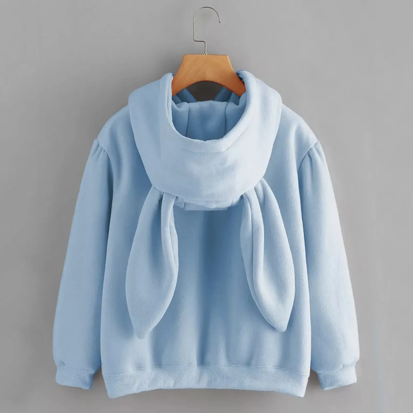 Felpa da donna pullover a maniche lunghe 2024 nuova felpa con cappuccio Cute Rabbit Ear vestiti ritagliati estetici vestiti versatili di alta qualità