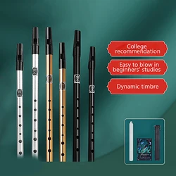 1Pc 6 Hole Flute C/D Key Irish Whistle Ireland Tin Penny Whistle Metal Flute Instrument  Musical Beginners Accessories