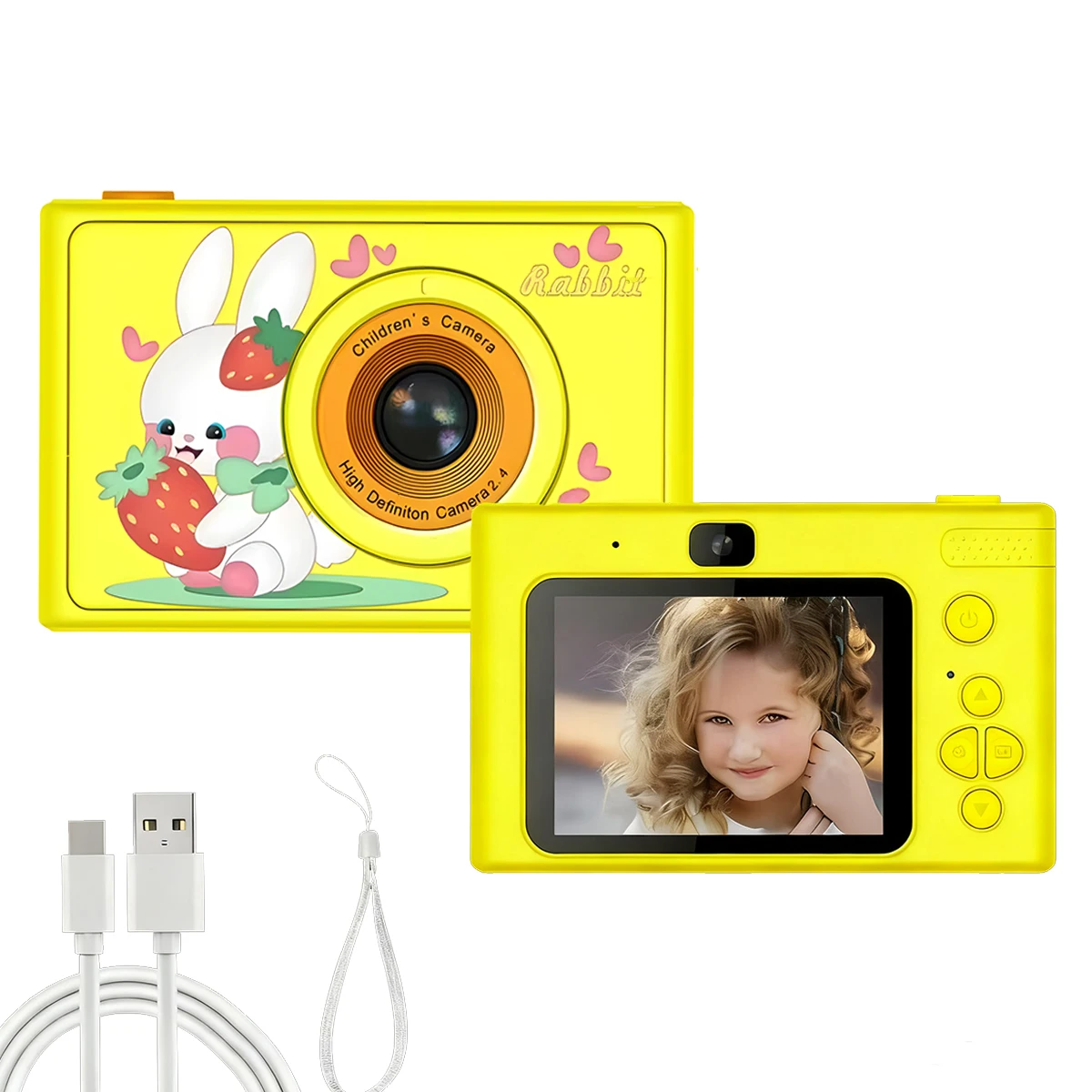 

Children Camera 1080P HD Toddler Digital Video Camera 2.4-inch Kids Camera with Silicone Cases Toys for Christmas Birthday Gifts