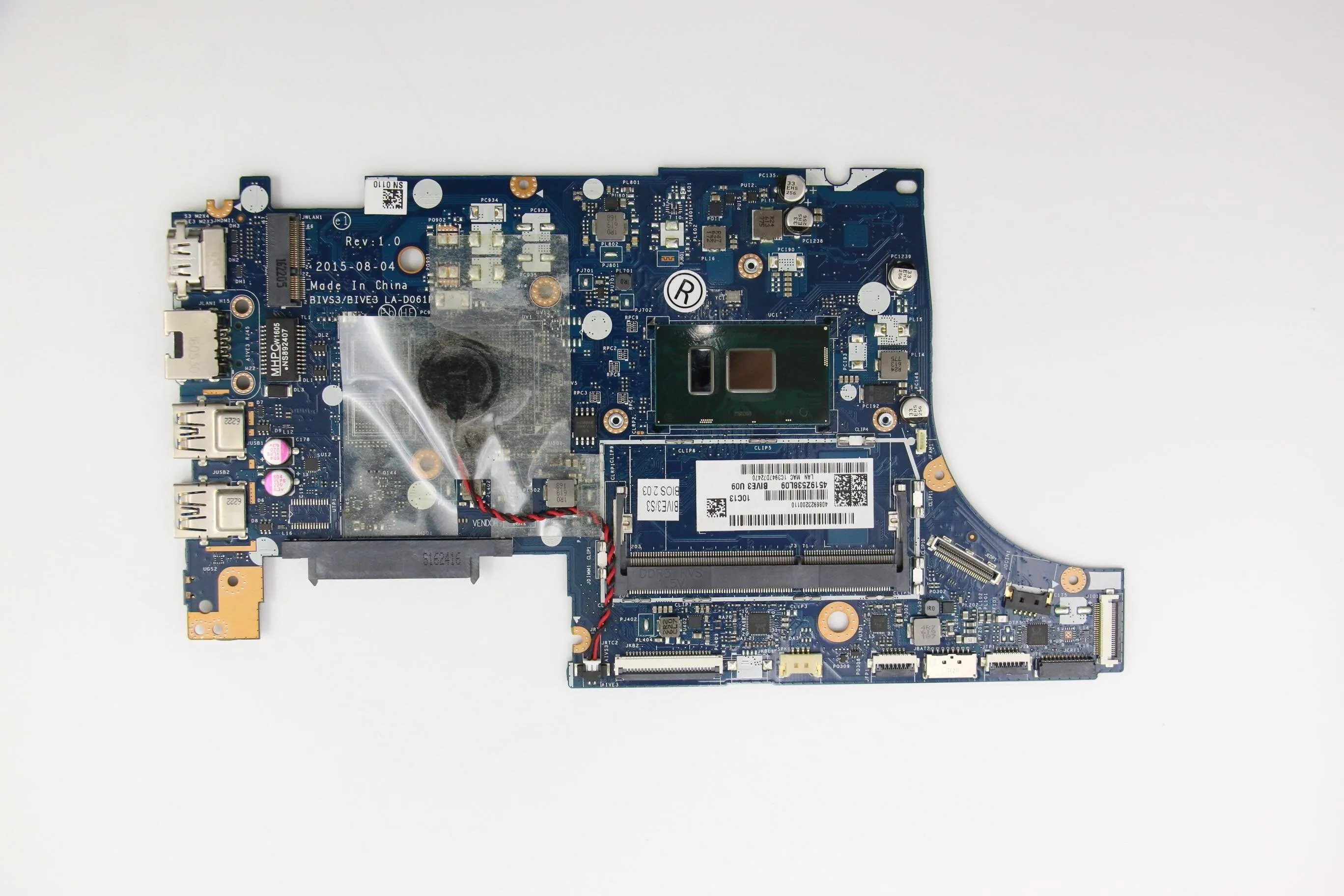 BIVS3 BIVE3 E31-80 500 -13ISK Laptop Motherboard SN LA-D061P FRU PN 5B20K57188 5B20K57224 CPU 4405U I3-6100U I5-6200U I7-6500U