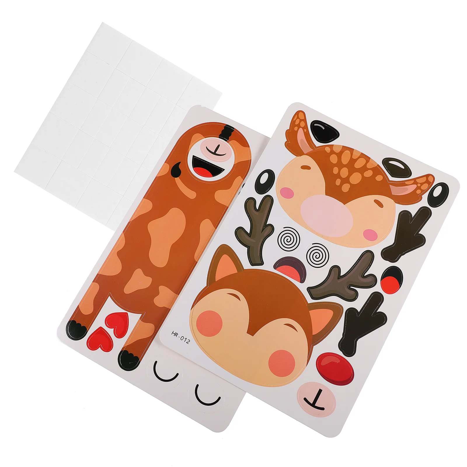 

2pcs Reindeer Hanging Signs Kids Diy Knob Pendants Animal-Shaped Decorative Tags Hand-Made Door Decor Craft Kits Educational